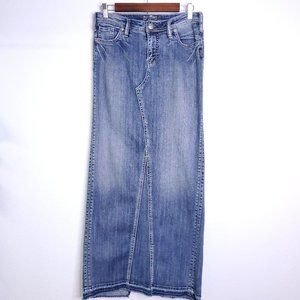 Silver Jeans Adele Denim Skirt Womens 26 Long